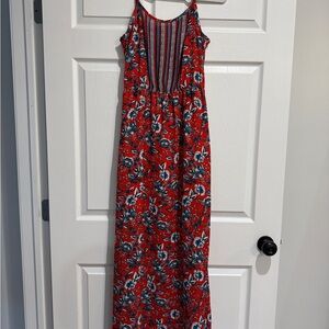 Floral Red Maxi Dress